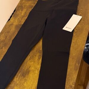 lululemon athletica Black Wunder Train Contour Leggings ribbed brand new